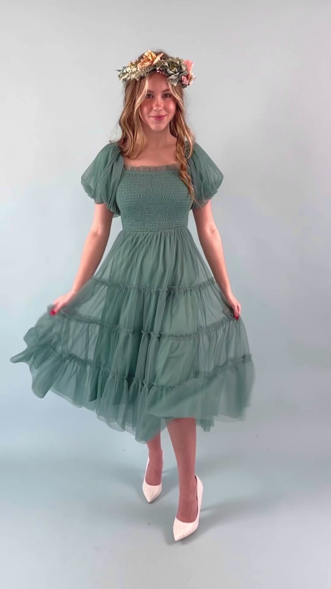 RESTOCK: An Absolute Beauty Tulle Midi Dress-Teal