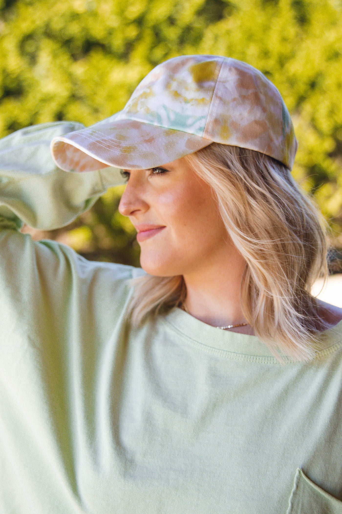 Women's Pastel Tie Dye Hat- Fun Tie Dye Baseball Cap- $18