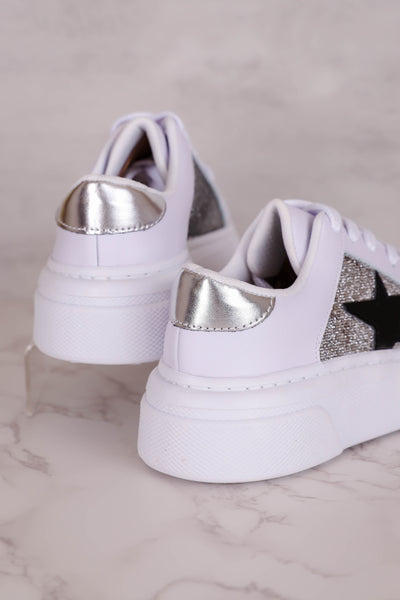 Trendy Star Sneakers- Women's Platform Star Sneakers- Affordable Star Sneakers